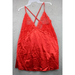 Avid Love Women's Red Satin Babydoll-Lingerie-Size XXL-New w/Tags